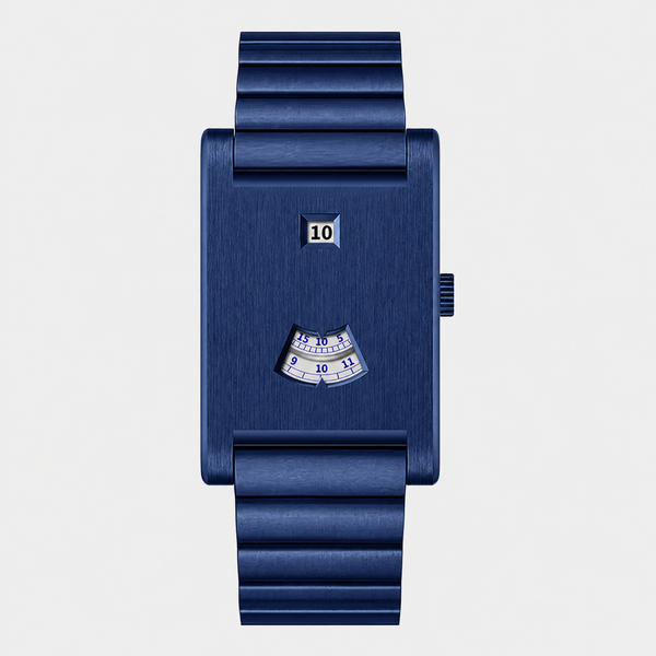 HeroForce 5035S – Jump-Hour Rectangle Watch with Integrated Cylindrical Bracelet