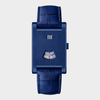 HeroForce 5035P – Jump-Hour Rectangle Watch with Embossed Leather Strap