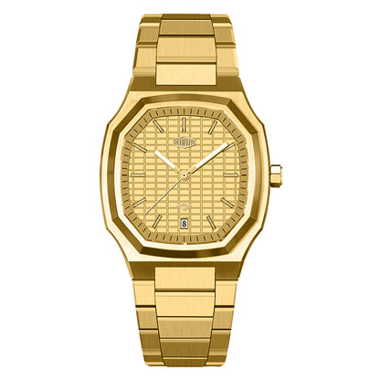 HeroForce 5076 - Modern Classic Geometric Stainless Steel Watch