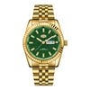 HeroForce 5083 – Luxury Analog Watch with Fluted Bezel & Sunburst Ripple Dial