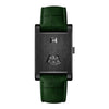 HeroForce 5035P – Jump-Hour Rectangle Watch with Embossed Leather Strap