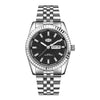 HeroForce 5083 – Luxury Analog Watch with Fluted Bezel & Sunburst Ripple Dial