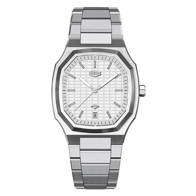 HeroForce 5076 - Modern Classic Geometric Stainless Steel Watch
