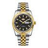 HeroForce 5083 – Luxury Analog Watch with Fluted Bezel & Sunburst Ripple Dial