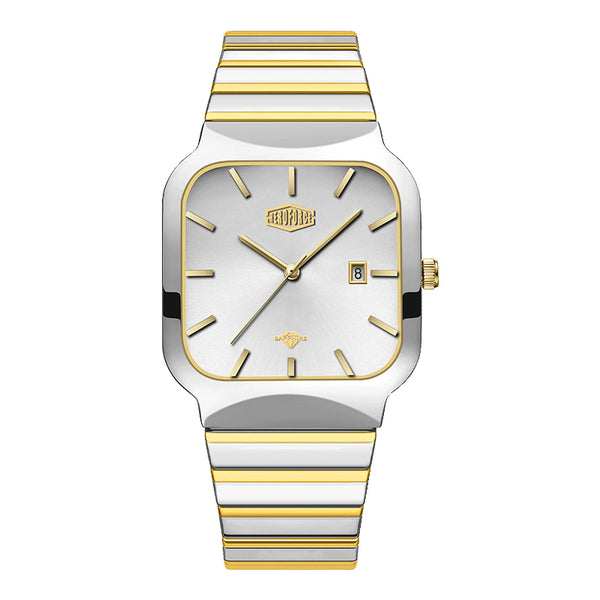HeroForce 5055GL - Luxury Square Analog Watch with Sapphire Glass & Date Display