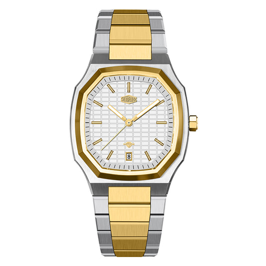HeroForce 5076 - Modern Classic Geometric Stainless Steel Watch