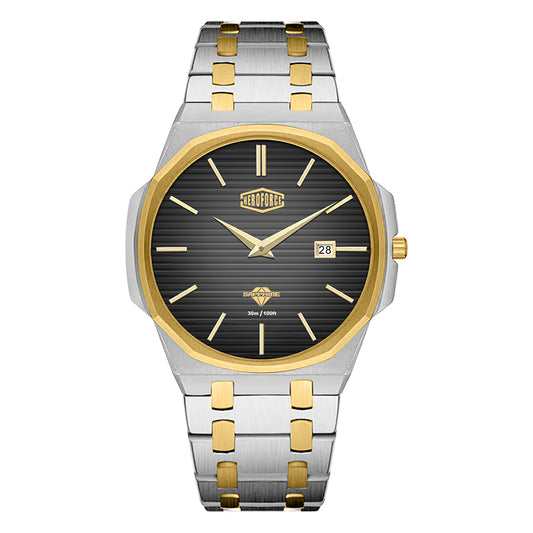 HeroForce 5040B – Men’s Octagonal Bezel Watch with Textured Dial